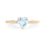 Bague de fiançailles en or jaune 14K avec aquamarine et diamant de 0,65 carat