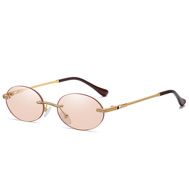Metal Frame Oval Multicolor Sunglasses