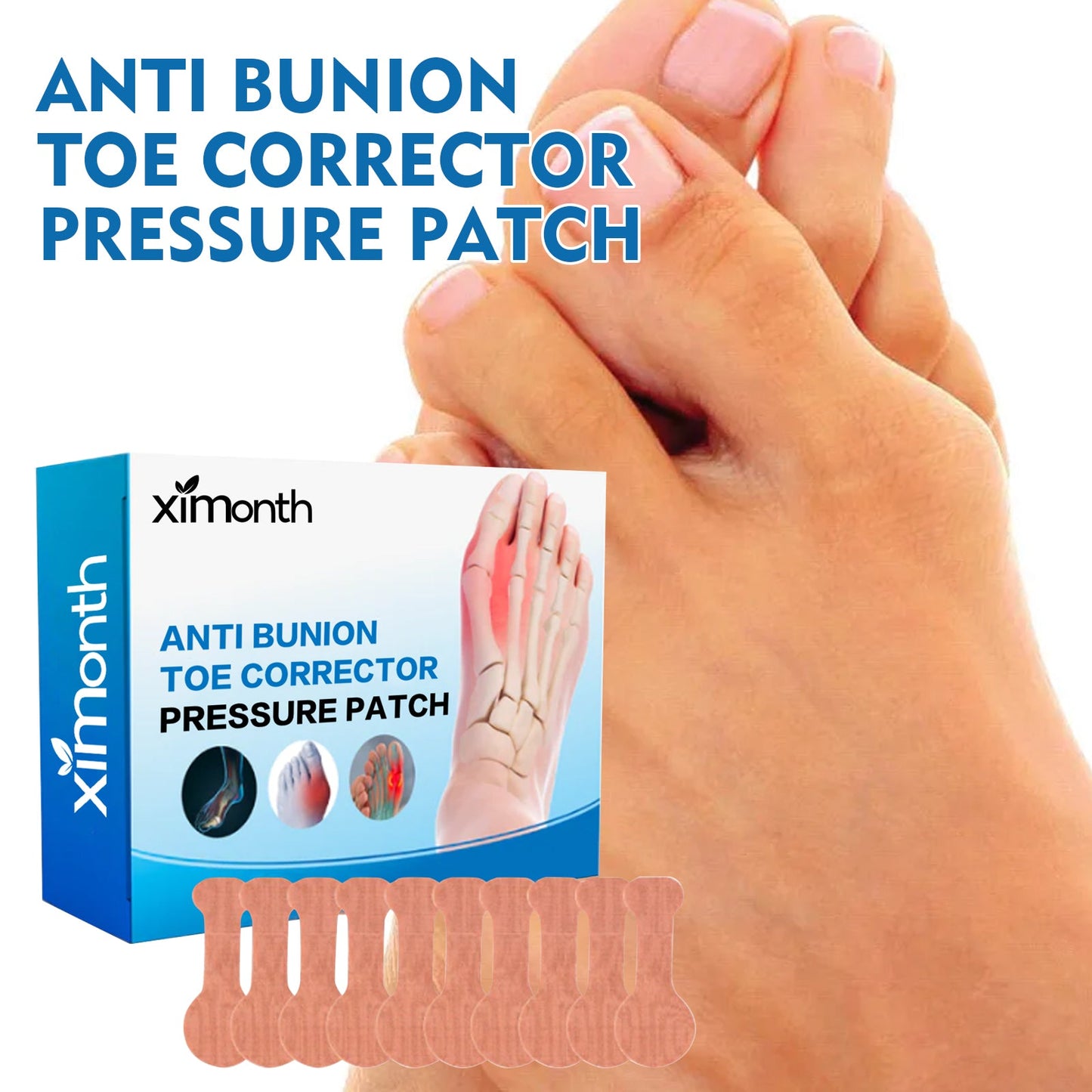 Thumb Toe Correction Patch, Big Toe Valgus Toe Swelling Correction Joint Pain Care Patch - Korvel