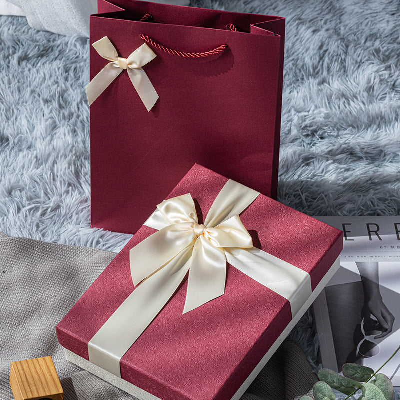 Bow gift box high-end world cover gift box for boys birthday shirt packaging box - Korvel