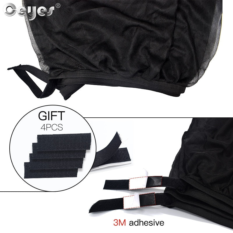 Ceyes 2pcs Car Styling Accessories Sun Shade Auto UV Protect Curtain Side Window Sunshade Mesh Sun Visor Protection Window Films - Korvel