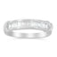 Anillo de boda de diamantes en corte baguette de plata esterlina .925