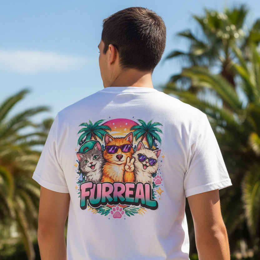 Camiseta Furreal Cat Sunset | Camiseta Unisex