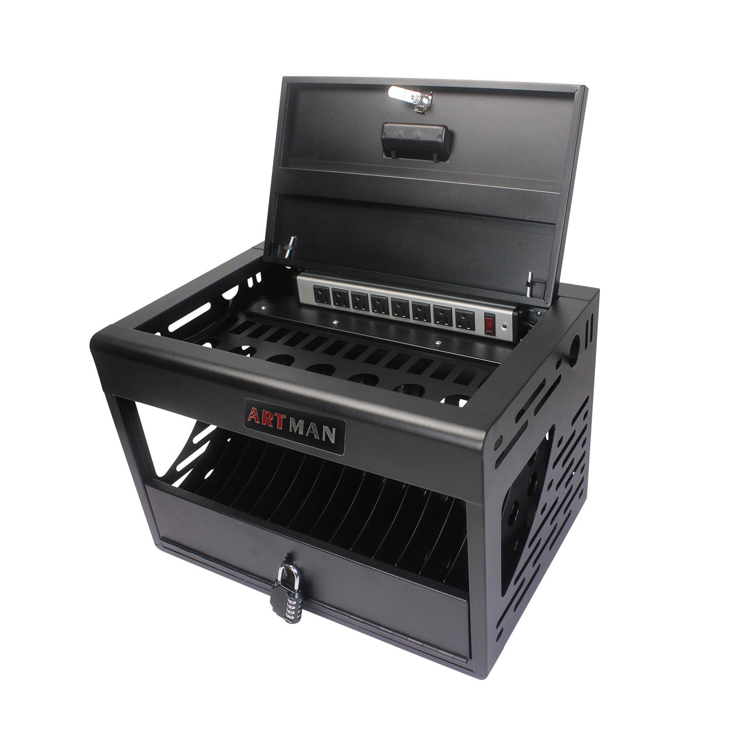 16 Bay Locking Charging Cabinet for Laptops and Chromebooks