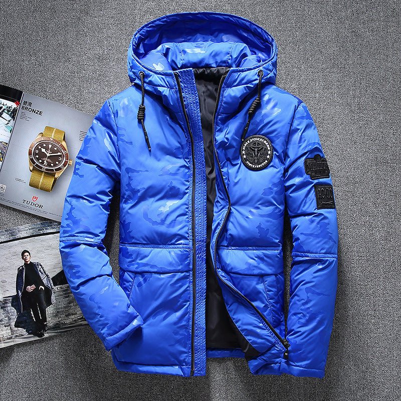 Veste en Duvet Camouflage Imperméable Slim pour Homme