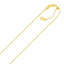 Chaîne en boîte ajustable en or jaune 14 carats - 0,7 mm
