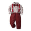Children's Multi-Color Plaid Long Sleeve Cotton Suit