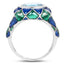 3.25 Carat Swiss Blue Topaz Sterling Silver Engagement Ring