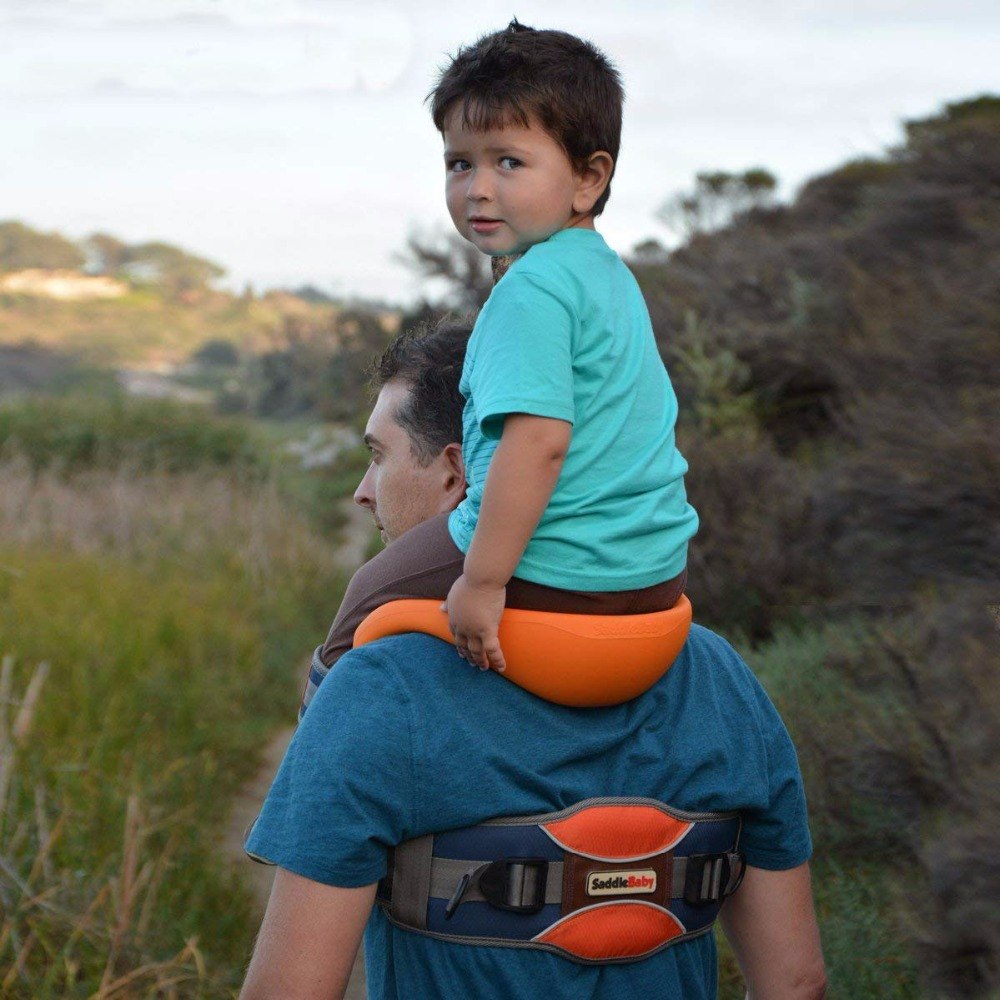 Toddler Hands-Free Shoulder Carrier with Cushioned Hip Seat Nylon Ankle Straps Child Rider Infant Travel Backpack Mochila Bebe - Korvel