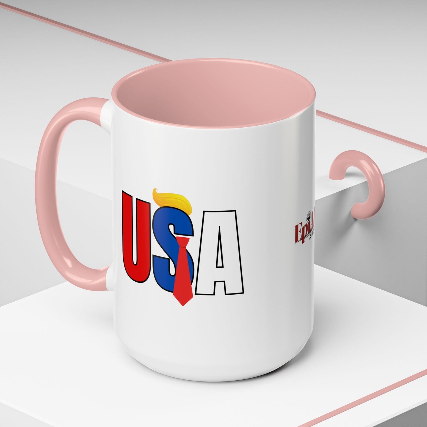 Taza de café con acento vibrante de EE. UU.