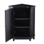 Black Bathroom Cabinet Triangle Corner Storage Cabinet with Adjustable Shelf Modern Style MDF Board - Korvel