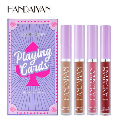 HANDAIYAN Playing Card Lipstick Set - 4 Matte Shades
