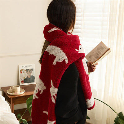 New Year Rabbit Blanket - Premium Sofa Scarf