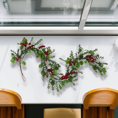 5' LEAVES/BERRY GARLAND - Korvel