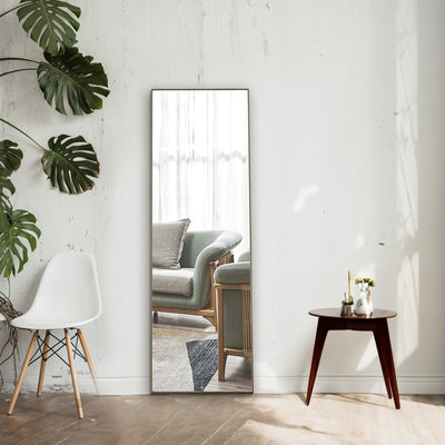 60x17 Brown Solid Wood Frame Full-length Mirror, Dressing Mirror, Bedroom Home Porch - Korvel