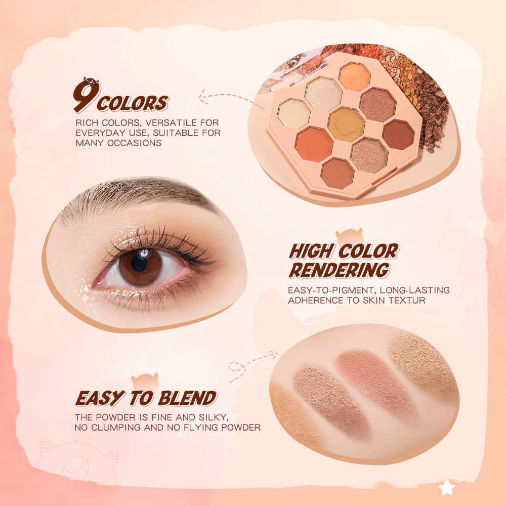 BANXEER Nine Color Eye Shadow Disk - Shimmering Shades