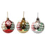 Christmas ball hand drawn pattern Christmas tree pattern decoration plastic electroplated ball decoration - Korvel