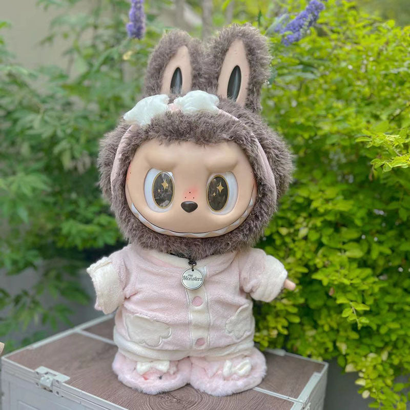 Clothing with 58cm LABUBU Design ZIMOMO Doll Clothes Rubber LABUBU Plush Toy Clothing Cute - Korvel