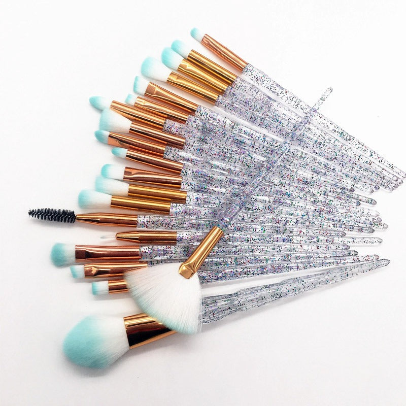20-Piece Diamond Handle Eye Shadow Makeup Brush Set