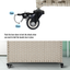 Premium Laundry Hamper with Lid and Wheels - 160L Grey