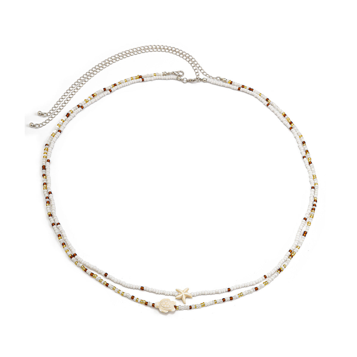 Chaîne de corps Ocean Wind avec perles de riz et accents d'étoile de mer