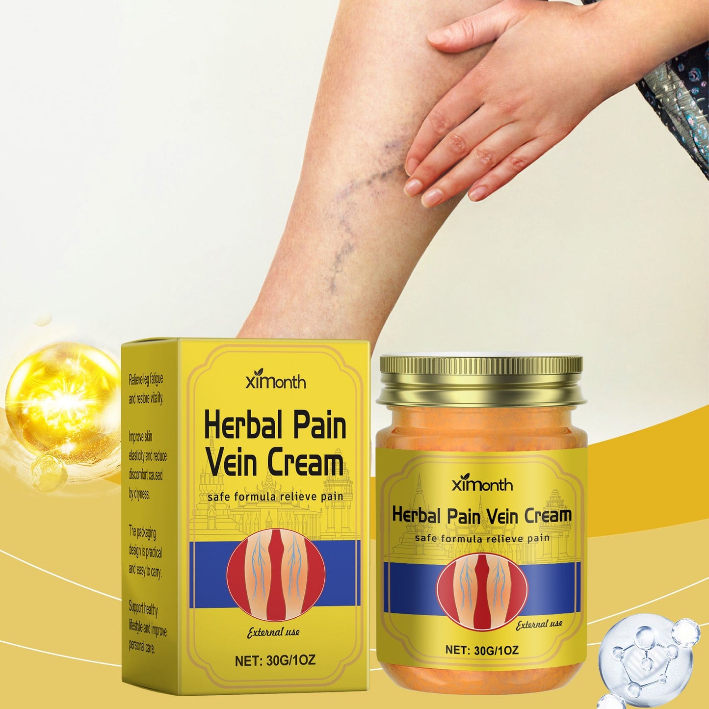 Herbal Leg Care Cream, Pamper, Massage, Repair And Relieve Uncomfortable Legs - Korvel