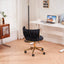 Office desks and chairs, with adjustable wheels and cushioned office desks and chairs that conform to ergonomics (black) - Korvel