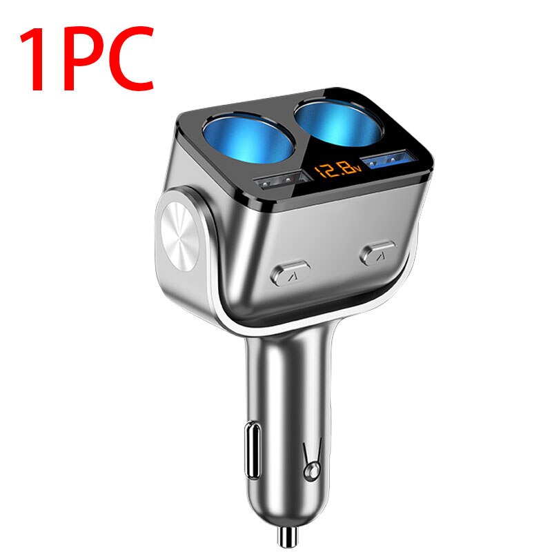 Car Cigarette Lighter Socket Splitter Charger Dual USB QC 3.0 Quick Charge 12V Auto Cigarette Lighter Sockets Power Adapter Plug - Korvel