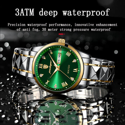 Swiss Waterproof Glow Double Calendar Men's Watch