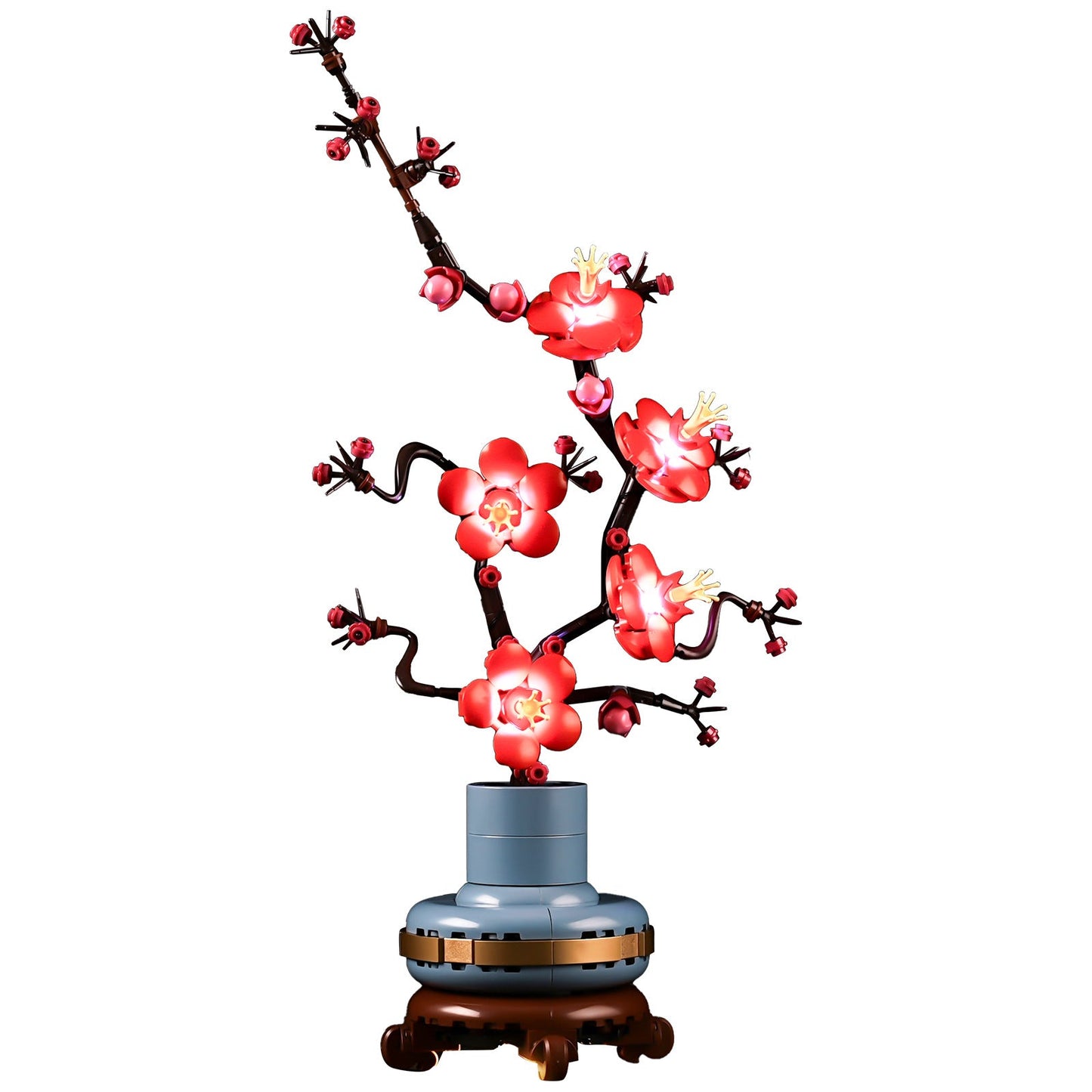 Compatible with LEGO 10369 Plum Blossom LED Lighting Building Blocks Toys Decorative Lights Potted Plants Series - Korvel