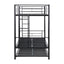 METAL Bunk Bed with trundle Black - Korvel