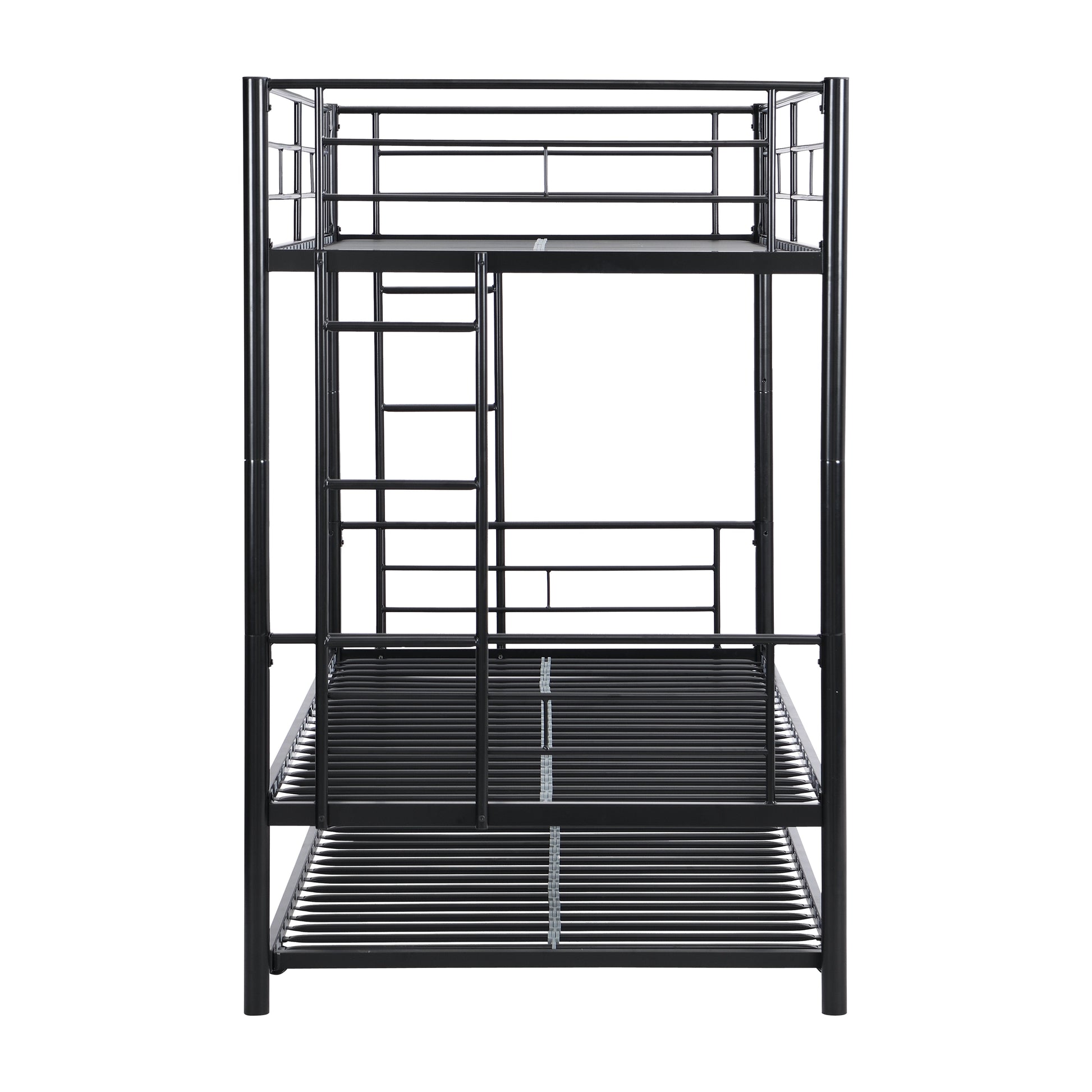 METAL Bunk Bed with trundle Black - Korvel