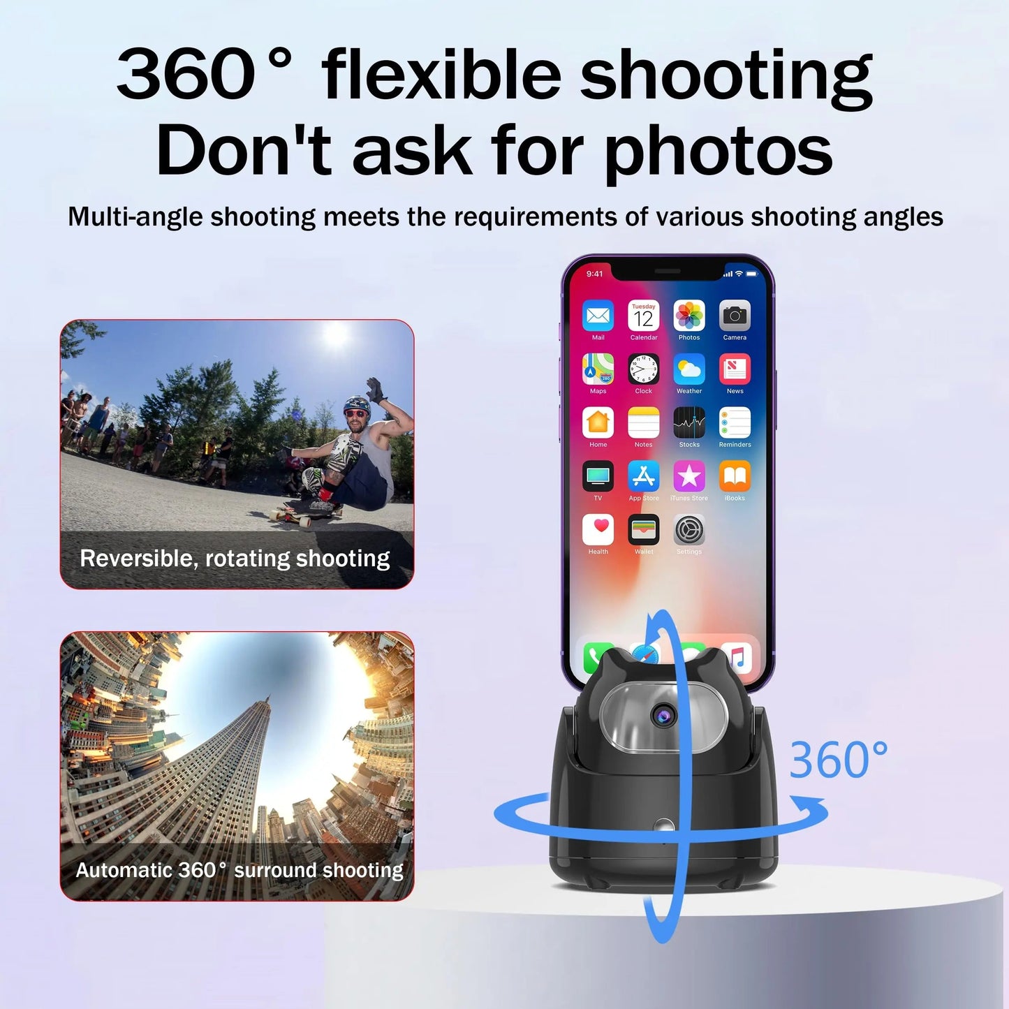 360° Rotation Automatic Face Tracking Gimbal for Smartphones