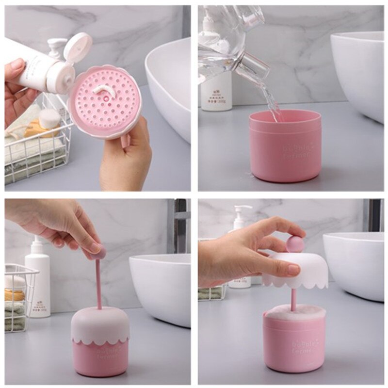 Portable Foam Maker Cup Bubble Foamer Maker Facial Cleanser Foam Cup Body Wash Bubble Maker Bubbler for Face Clean Tools - Korvel