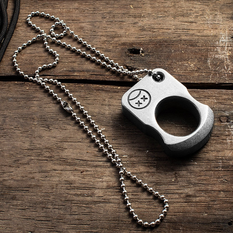 Alloy Steel Outdoor Survival Tool EDC Tactical Tool Multifunctional Ring Pendant Ring Pendant Window Breaker Titanium Edc - Korvel