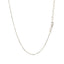 Collar de Oro Blanco de 14k con Charms de Diamante Redondo