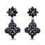 Boucles d'oreilles en argent sterling avec saphirs bleus véritables de 3,33 carats