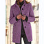 Manteau en Laine à Col Montant avec Poches pour Femmes