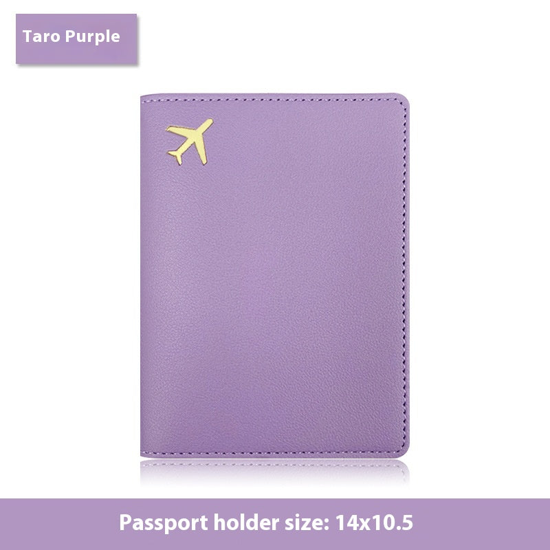 Cubierta de Pasaporte Multifuncional de PU Cuero
