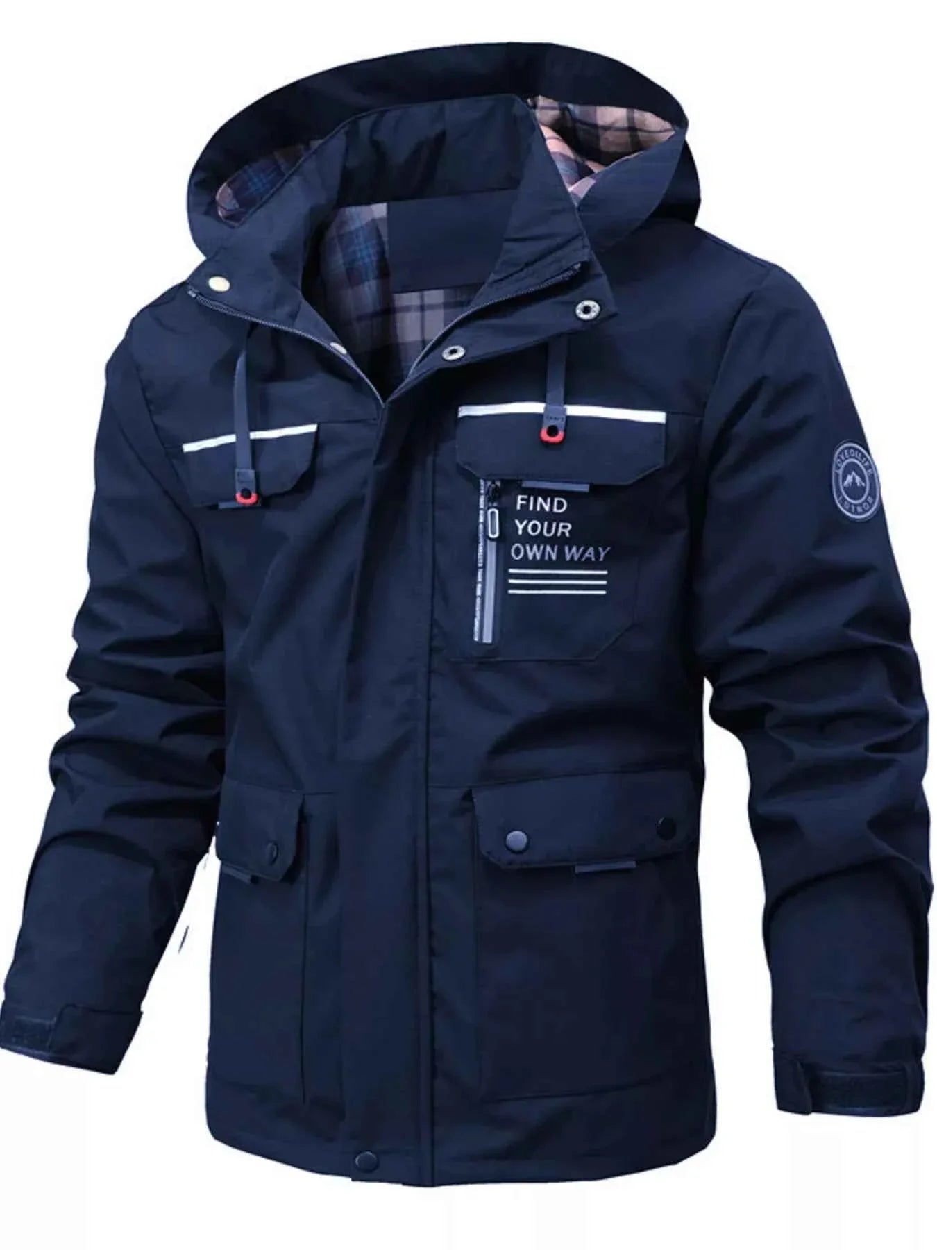 Men's Plus Size Hooded Windproof Coat
