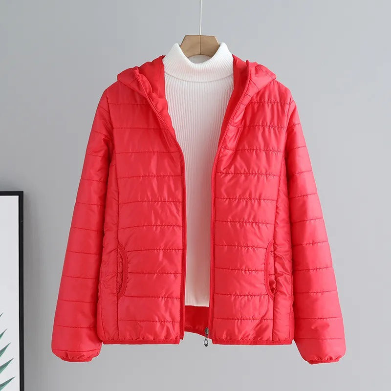 Chaqueta acolchada de algodón versátil para mujer
