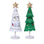 Cute Christmas Tree Fabric Wooden Display Window Desktop Christmas Embroidery Snowflake Decoration - Korvel