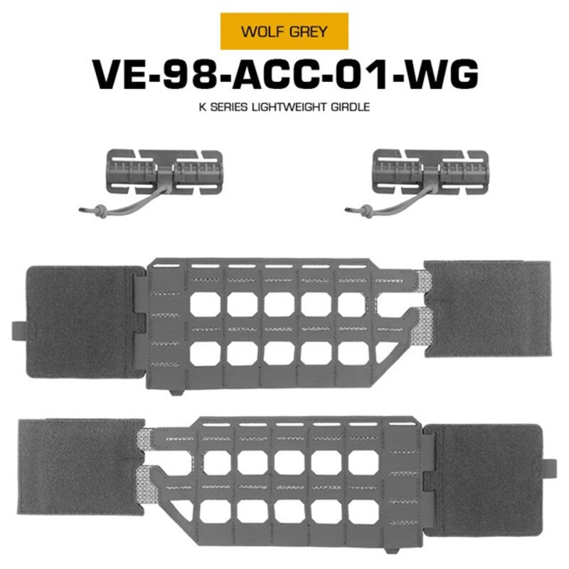 KZ Hunting Vest - Plate Carrier in Low Profile MOLLE, Quick Release, K Zero Style with Belt for Airsoft. - Korvel