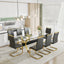 Dining table Modern tempered glass dining table Large modern office desk - Korvel