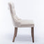 Nikki Collection Modern High-end Tufted Solid Wood Contemporary Velvet Upholstered Dining Chair 2-Pcs SetBeige - Korvel