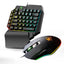 Free Wolf T1 One handed Keyboard and Mouse Set Throne Mechanical Touch Keyboard and Mouse Set - Korvel