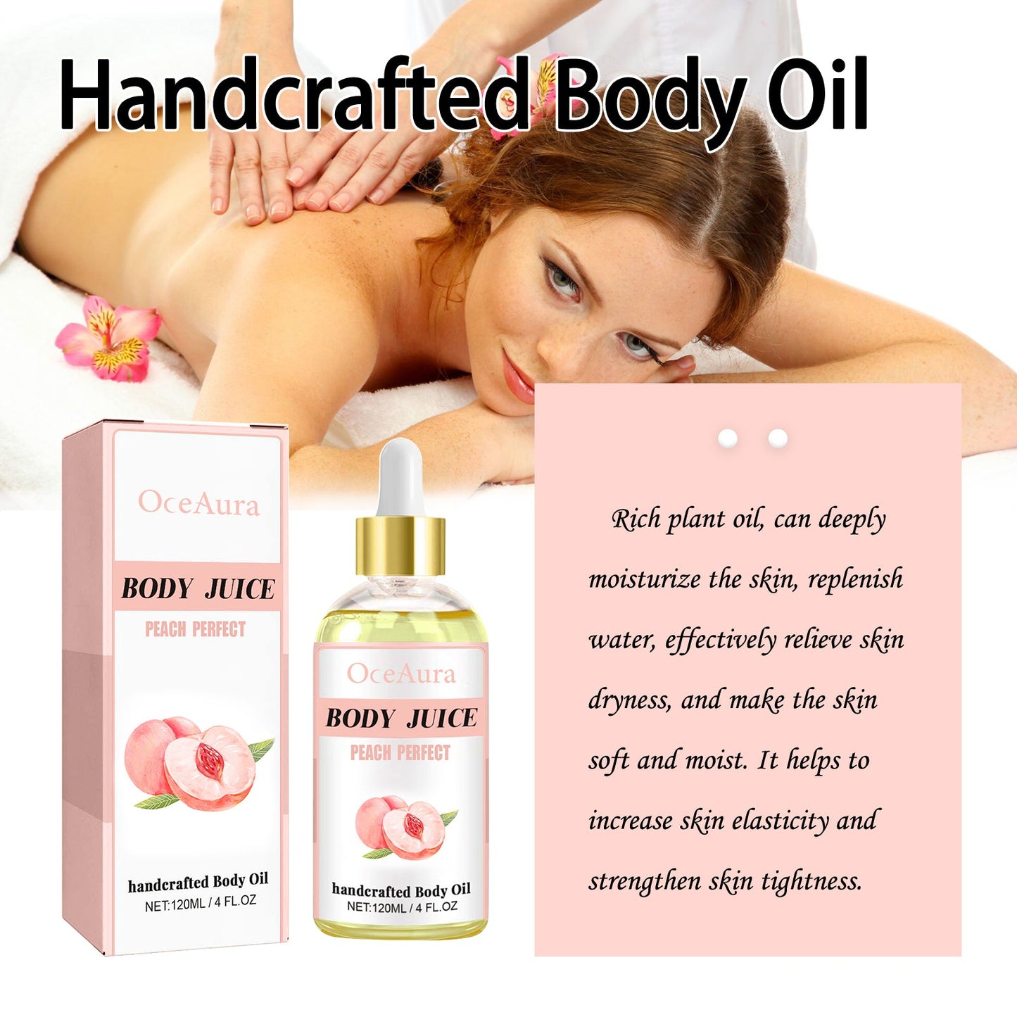 Handcrafted Body Oil, Hydrating And Moisturizing Essential Oil For Firming And Soothing Skin - Korvel