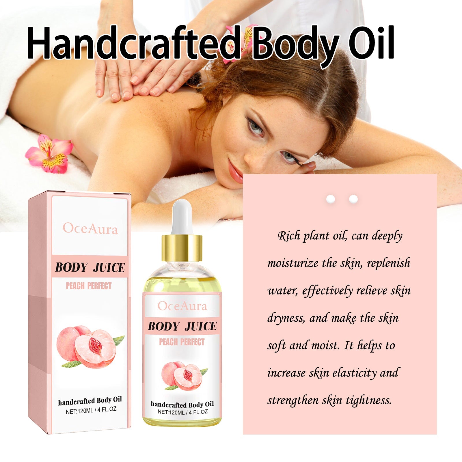 Handcrafted Body Oil, Hydrating And Moisturizing Essential Oil For Firming And Soothing Skin - Korvel