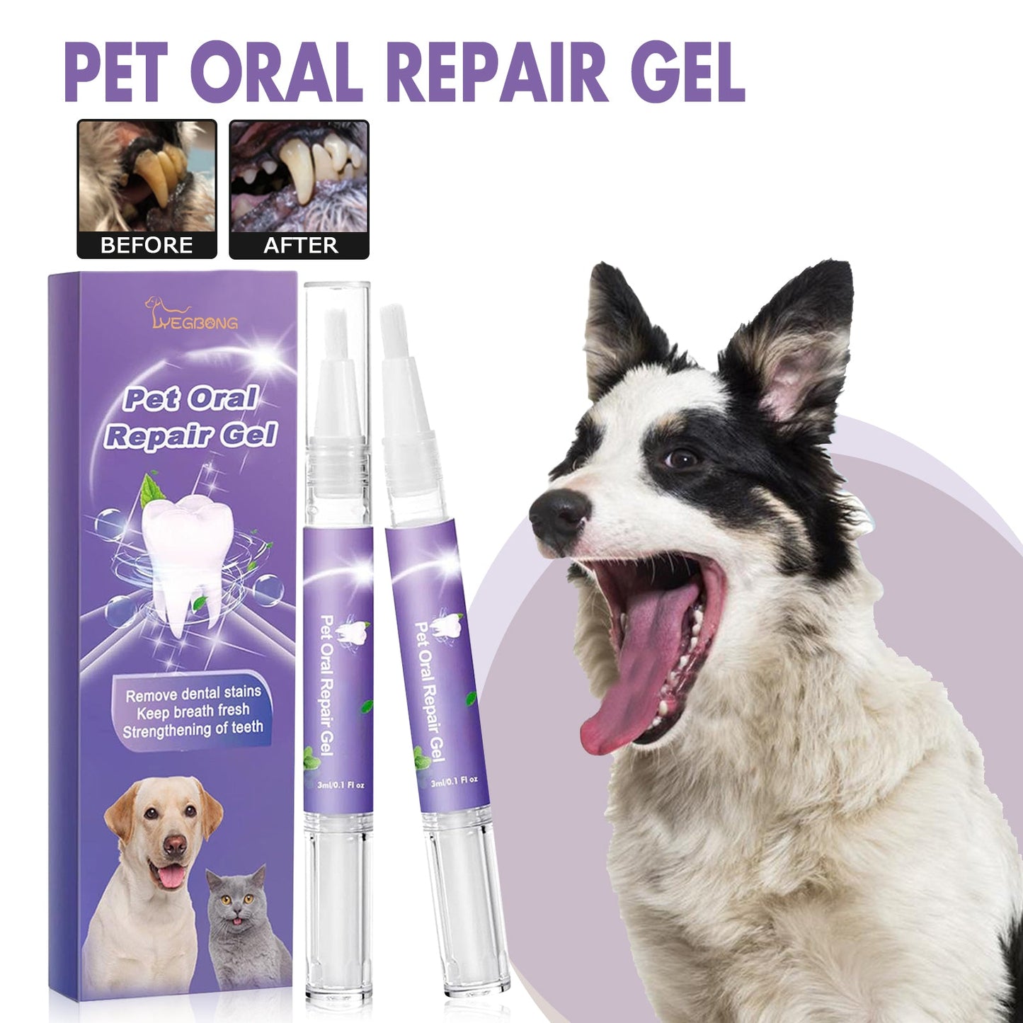 Gel Reparador Oral Premium para Perros y Gatos