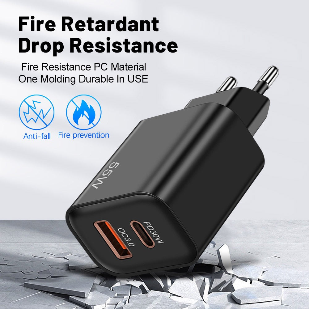 55W supports super fast charging and is fully compatible with USB+PD fast charging for mobile phone charging - Korvel